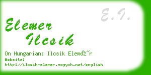 elemer ilcsik business card